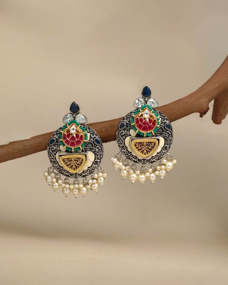 Royal Kundan Pearl Earrings