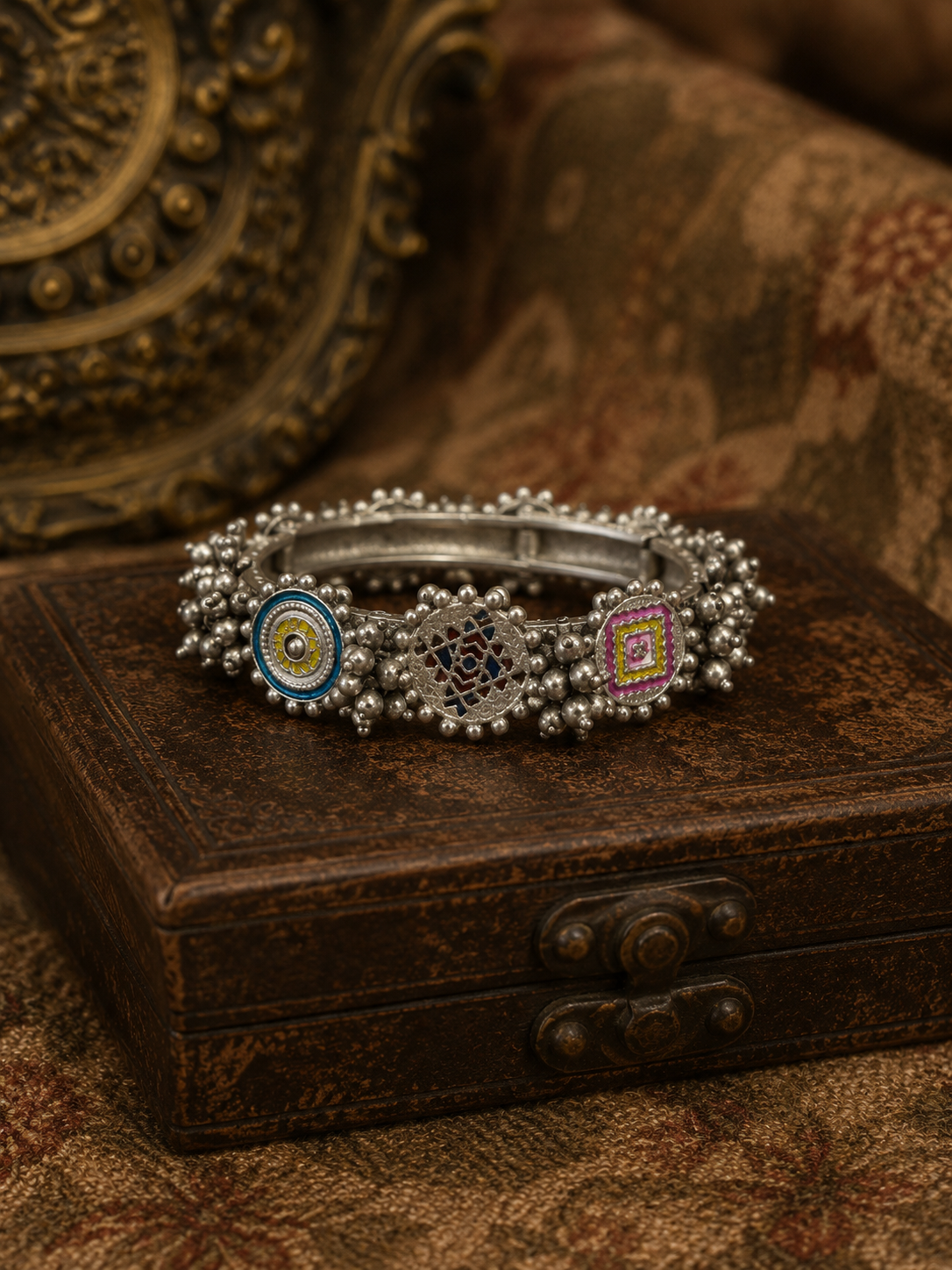 Germen Silver Handpaint Kada