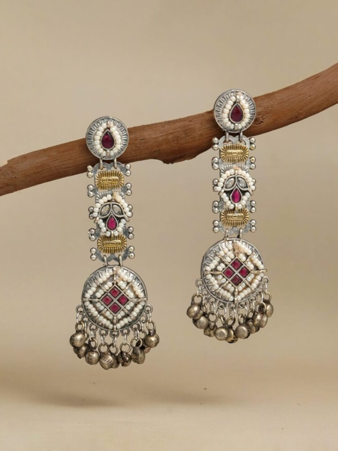 Ruby Tribal Danglers