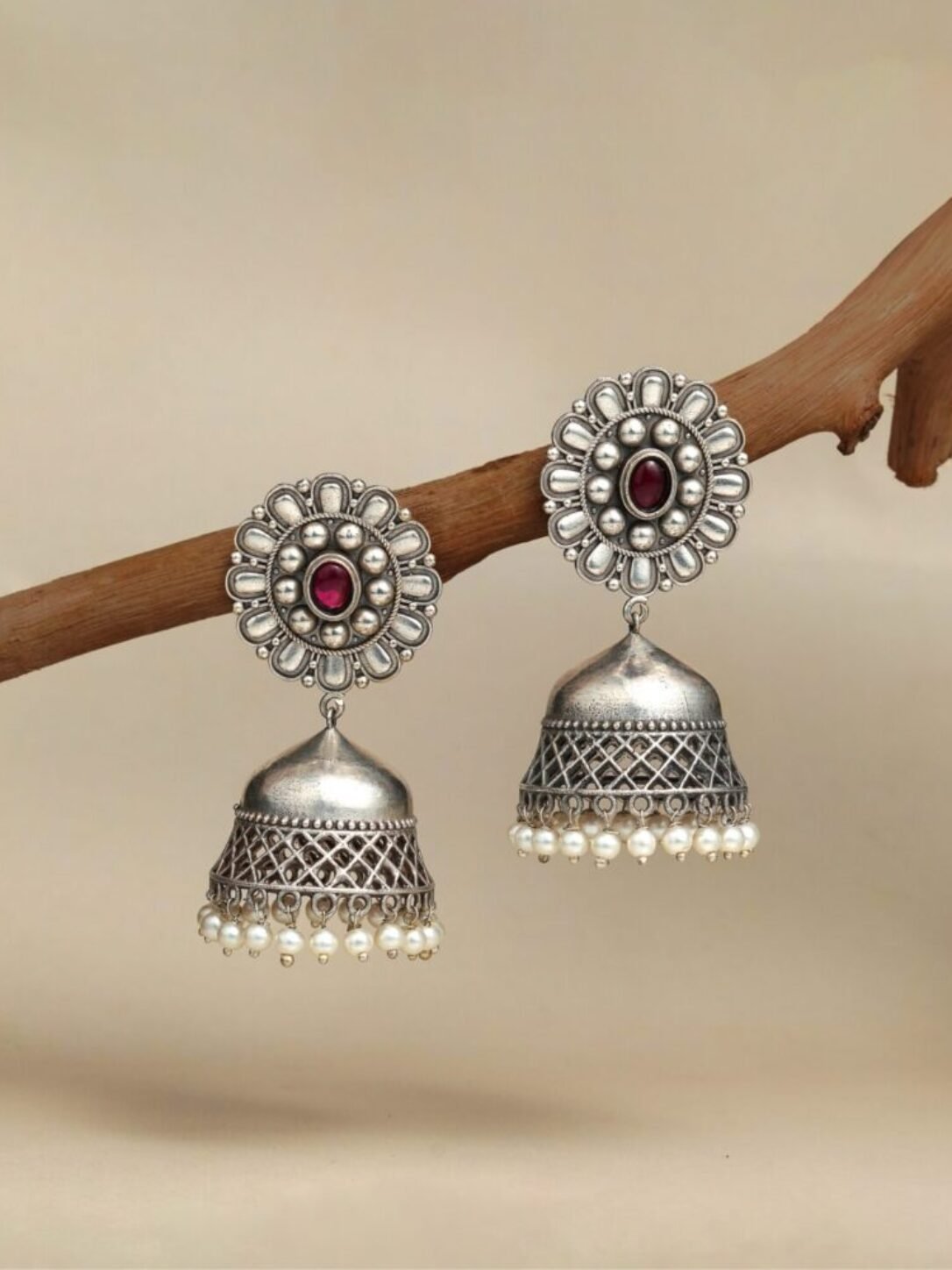 Ruby Bloom Jhumka